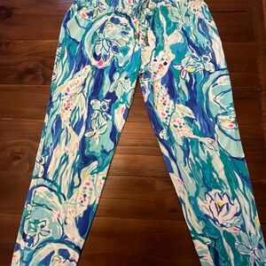 Lilly Pulitzer Blue and Green Patterned Pants